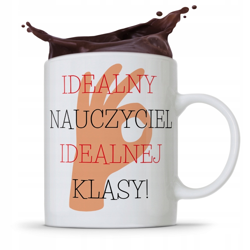Kubek Prezent Dzień Nauczyciela Idealny Nauczyciel Z Nadrukiem Ze Zdjęciem