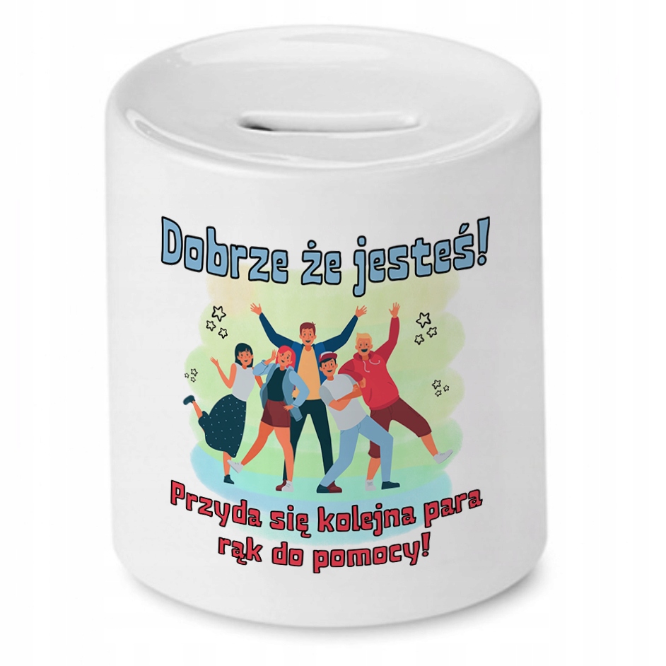 Skarbonka Na Powitanie W Pracy Idealne Na Prezent Z Nadrukiem Ze Zdjęciem