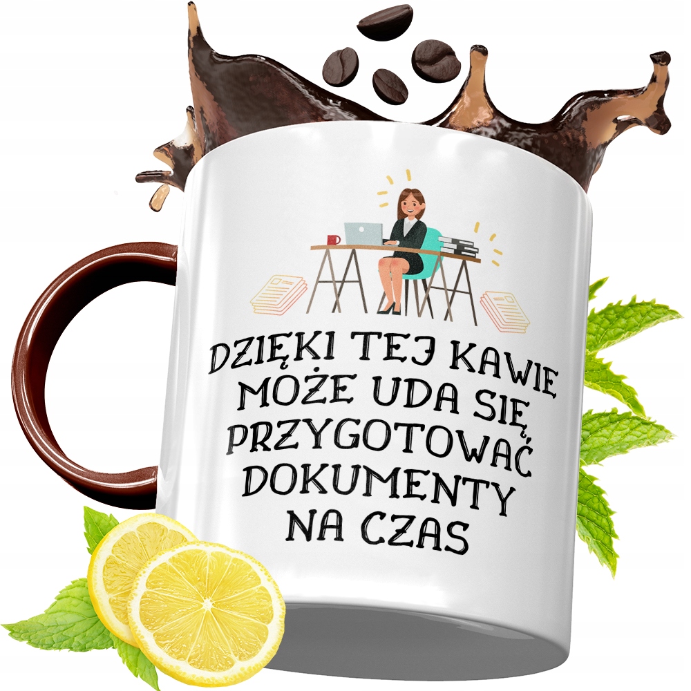 Kubek Bordowy Dla Sekretarki Na Urodziny Prezent Z Nadrukiem Ze Zdjęciem