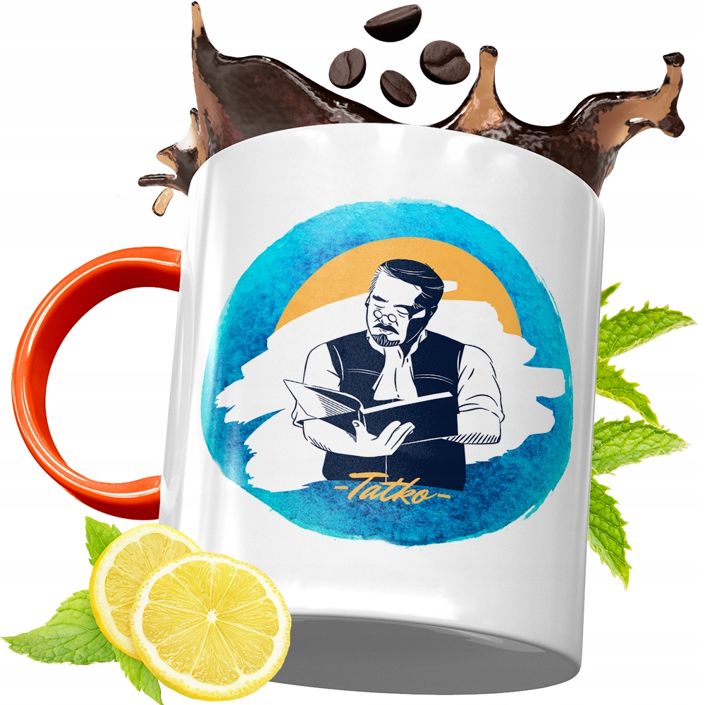 Kubek Pomarańczowy Dla Taty Dzień Taty Prezent Z Nadrukiem Ze Zdjęciem