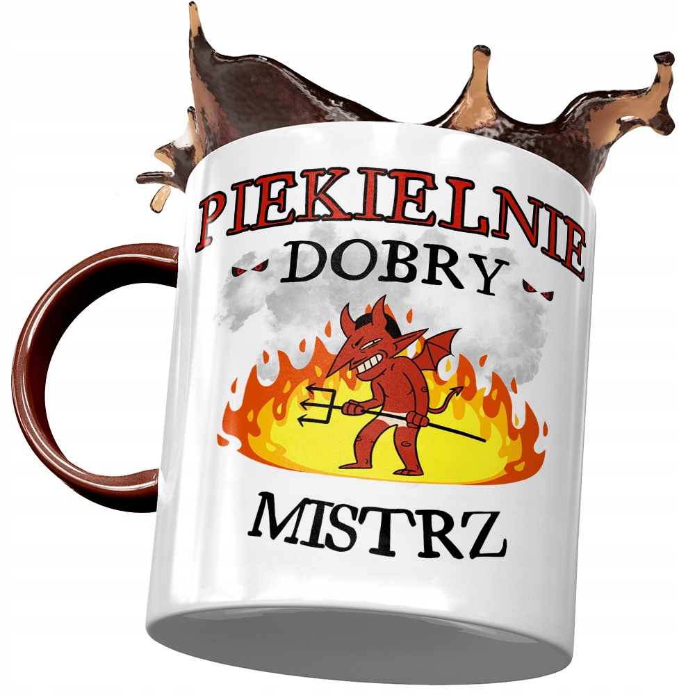 Kubek Bordowy Dla Mistrza Piekielnie Dobry Prezent Z Nadrukiem Ze Zdjęciem