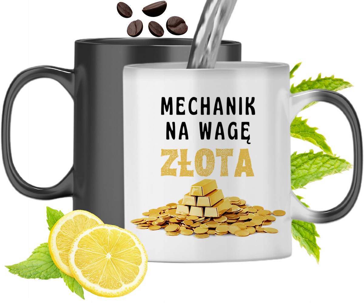 Kubek Magiczny Dla Mechanika Zmieniający Kolor Z Nadrukiem Ze Zdjęciem