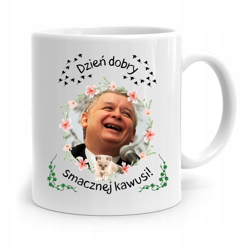 Kubek Śmieszny Prezesa Pis Jarosław Kaczyński Z Nadrukiem Ze Zdjęciem