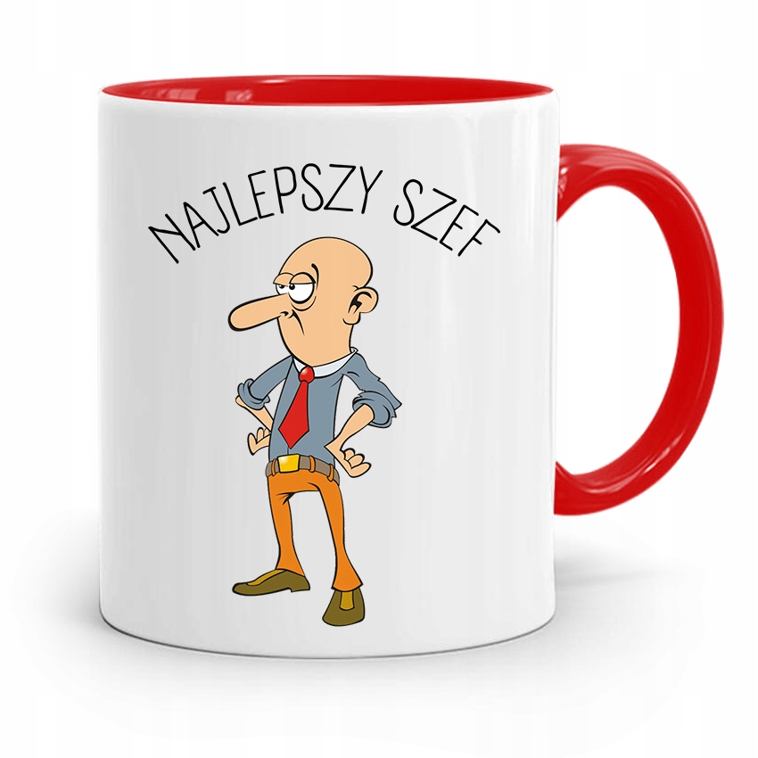 Kubek Czerwony Dla Szefa Najlepszy Szef Z Nadrukiem Ze Zdjęciem