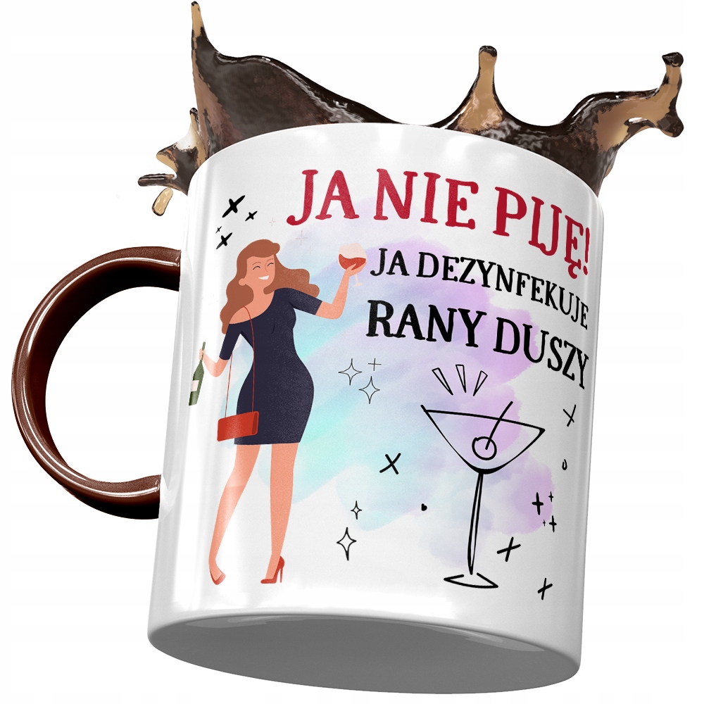 Kubek Bordowy Śmieszny Zabawny Ja Nie Piję Prezent Z Nadrukiem Ze Zdjęciem