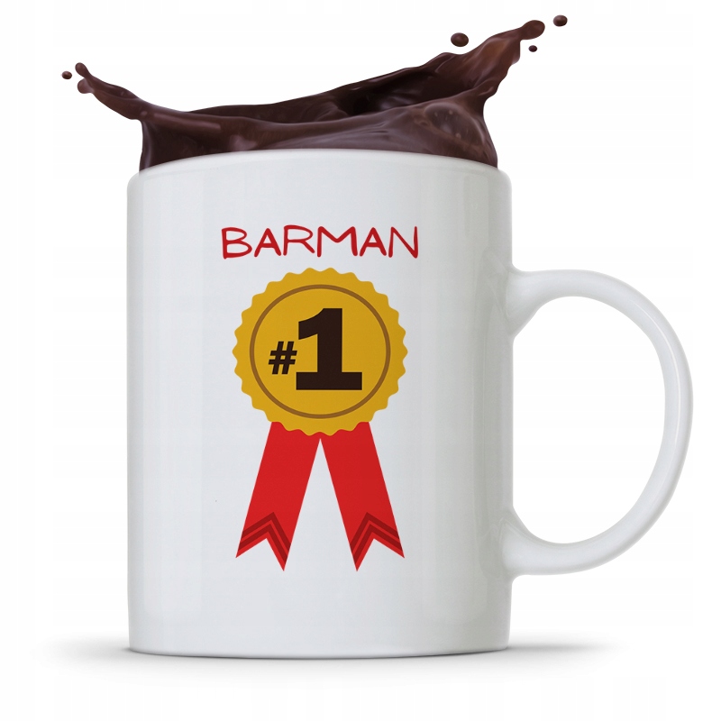 Kubek Prezent Dla Barmana Barmanki Numer Jeden Z Nadrukiem Ze Zdjęciem