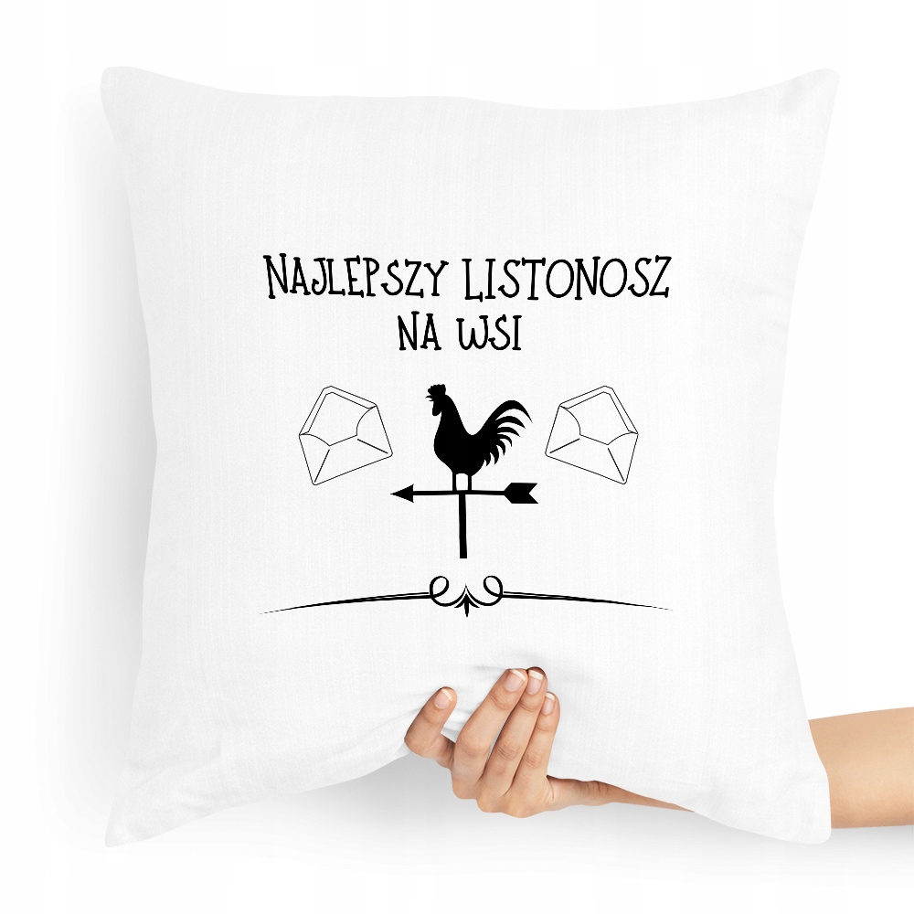 Poduszka Prezent Dla Listonosza Najlepszy Na Wsi Z Nadrukiem Ze Zdjęciem