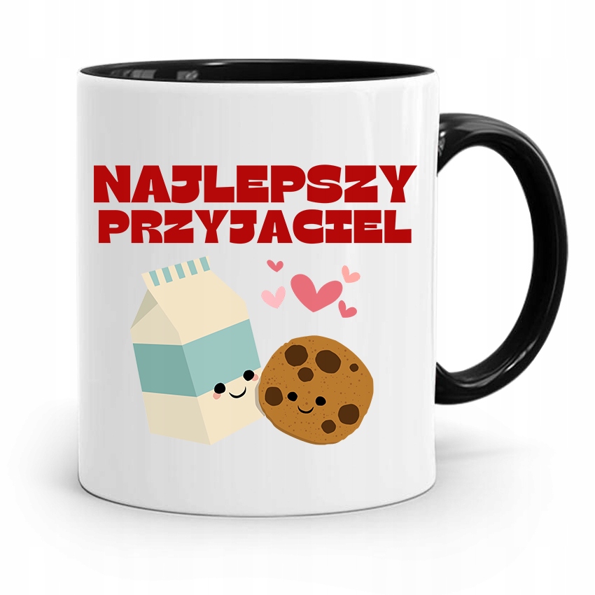 Kubek Czarny Dla Przyjaciela Najlepszy Przyajciel Z Nadrukiem Ze Zdjęciem