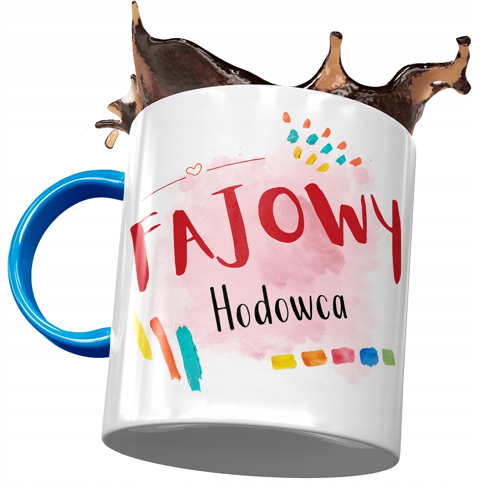 Kubek Błękitny Dla Hodowcy Fajowy Hodowca Z Nadrukiem Ze Zdjęciem