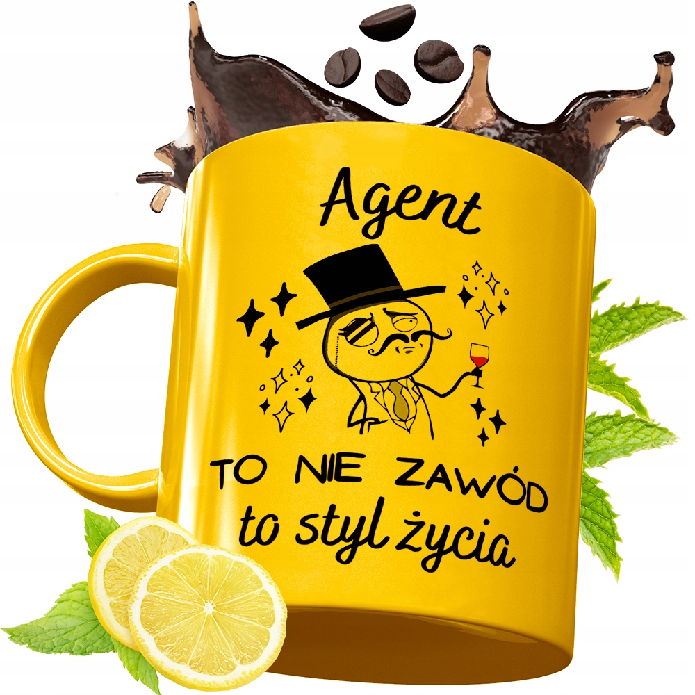 Złoty Kubek Premium Dla Agenta Prezent Z Nadrukiem Ze Zdjęciem