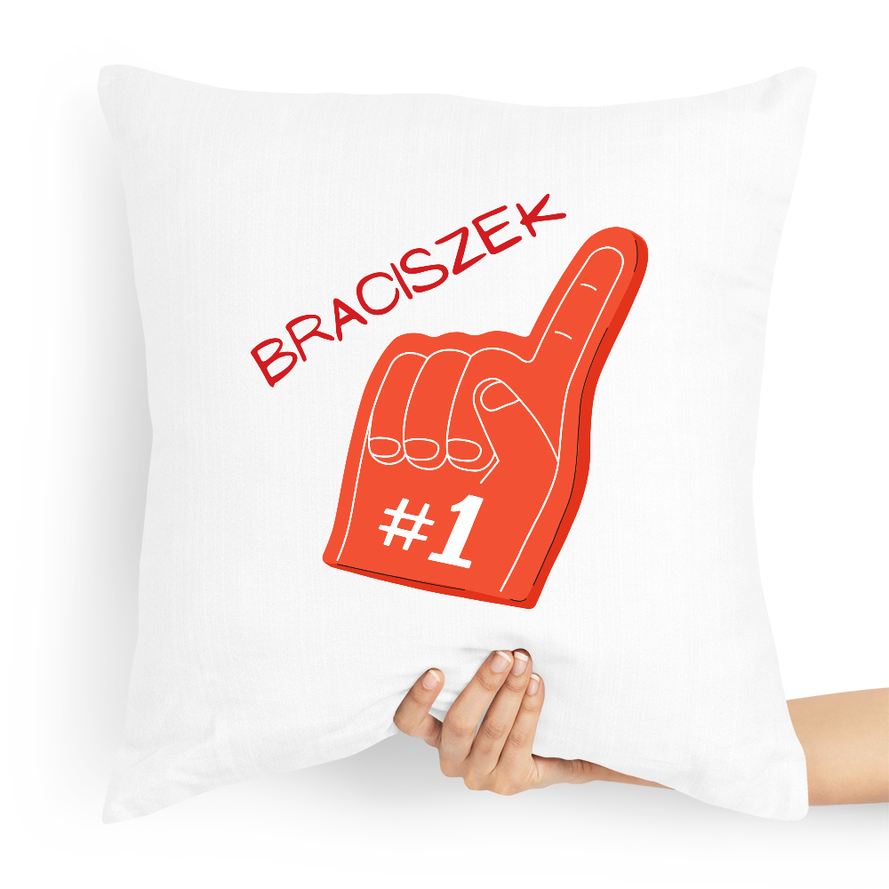 Poduszka Prezent Dla Brata Braciszek Numer Jeden Z Nadrukiem Ze Zdjęciem