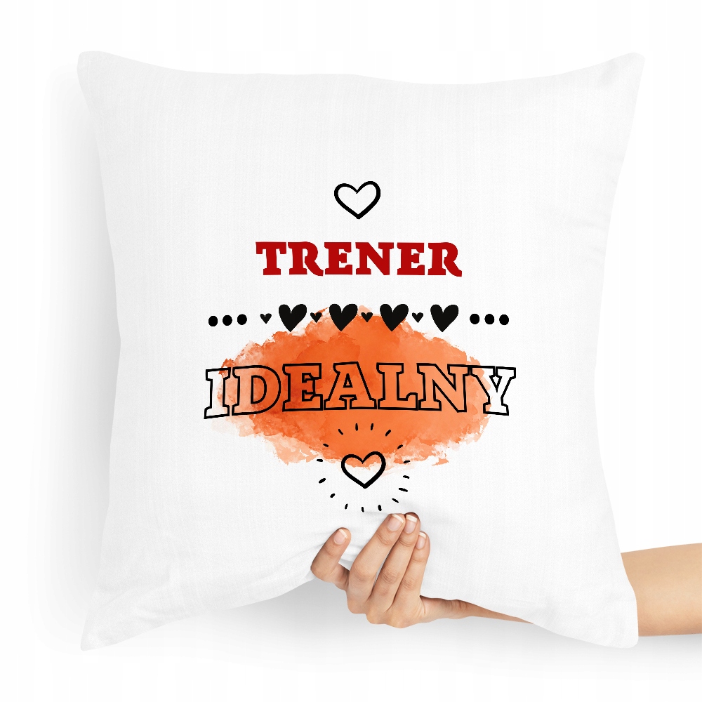 Prezent Poduszka Dla Trenera Trener Idealny Z Nadrukiem Ze Zdjęciem