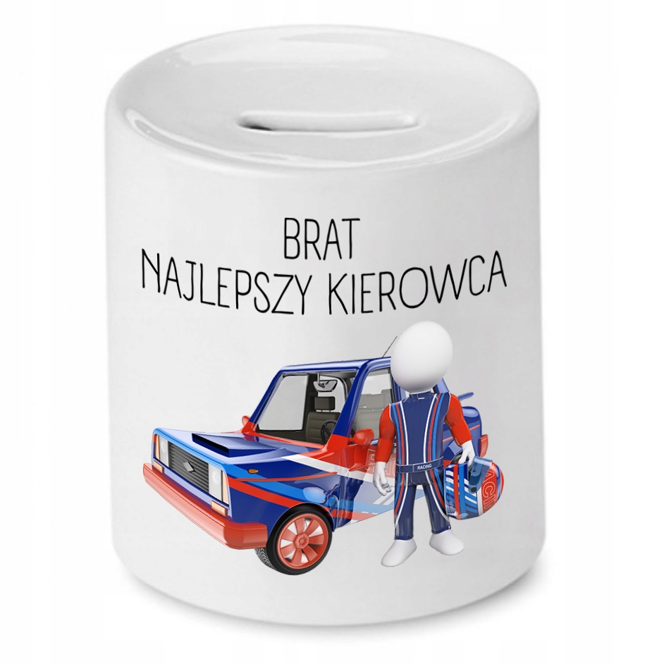Skarbonka Dla Brata Najlepszy Kierowca Prezent Z Nadrukiem Ze Zdjęciem
