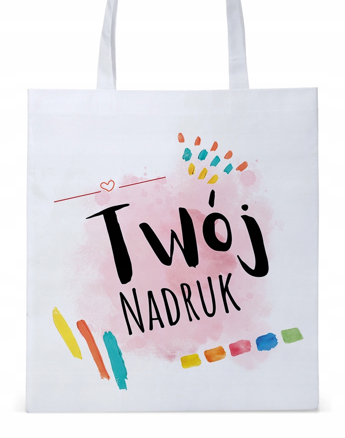 Torba Biała Eco Shopper Dla Niani Opiekunki Z Nadrukiem Ze Zdjęciem