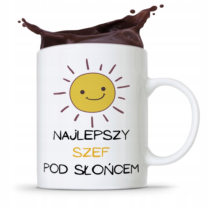 Kubek Prezent Dla Szefa Najlepszy Pod Słońcem Z Nadrukiem Ze Zdjęciem