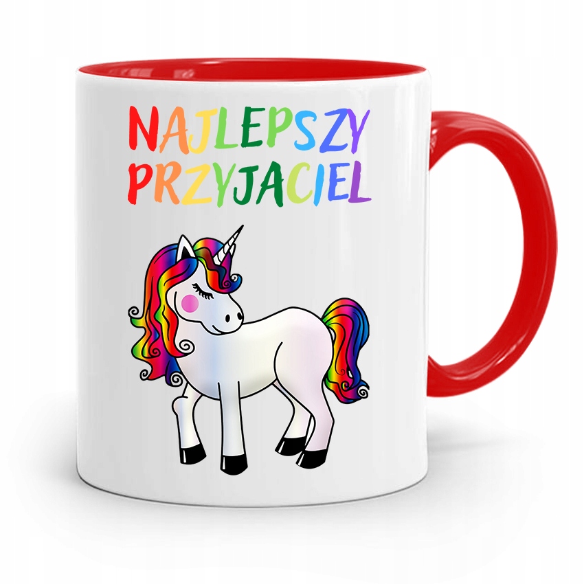 Kubek Czerwony Dla Dzieci Najlepszy Przyjaciel Z Nadrukiem Ze Zdjęciem