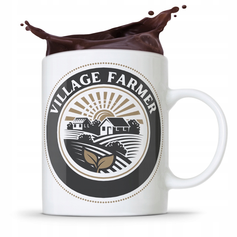 Dla Rolnika Kubek Village Farmer Prezent Z Nadrukiem Ze Zdjęciem