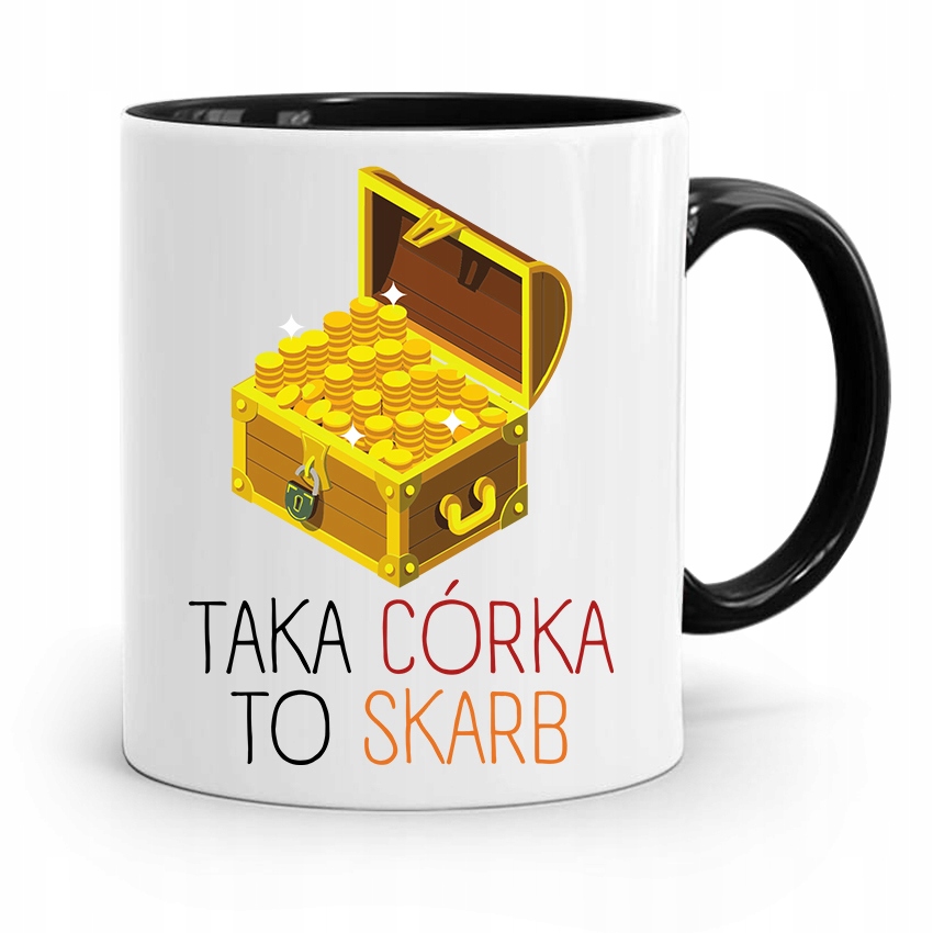 Kubek Czarny Prezent Dla Córki Taka Córka To Skarb Z Nadrukiem Ze Zdjęciem