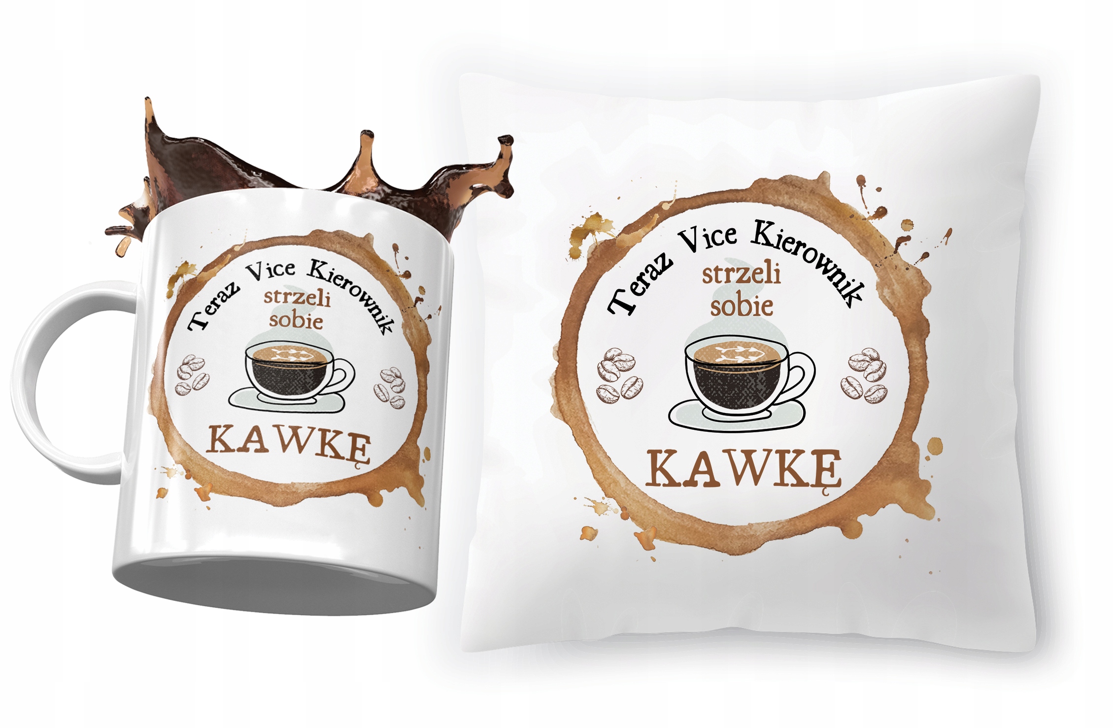 Zestaw Dla Vice Kierownika Poduszka + Kubek Z Nadrukiem Ze Zdjęciem