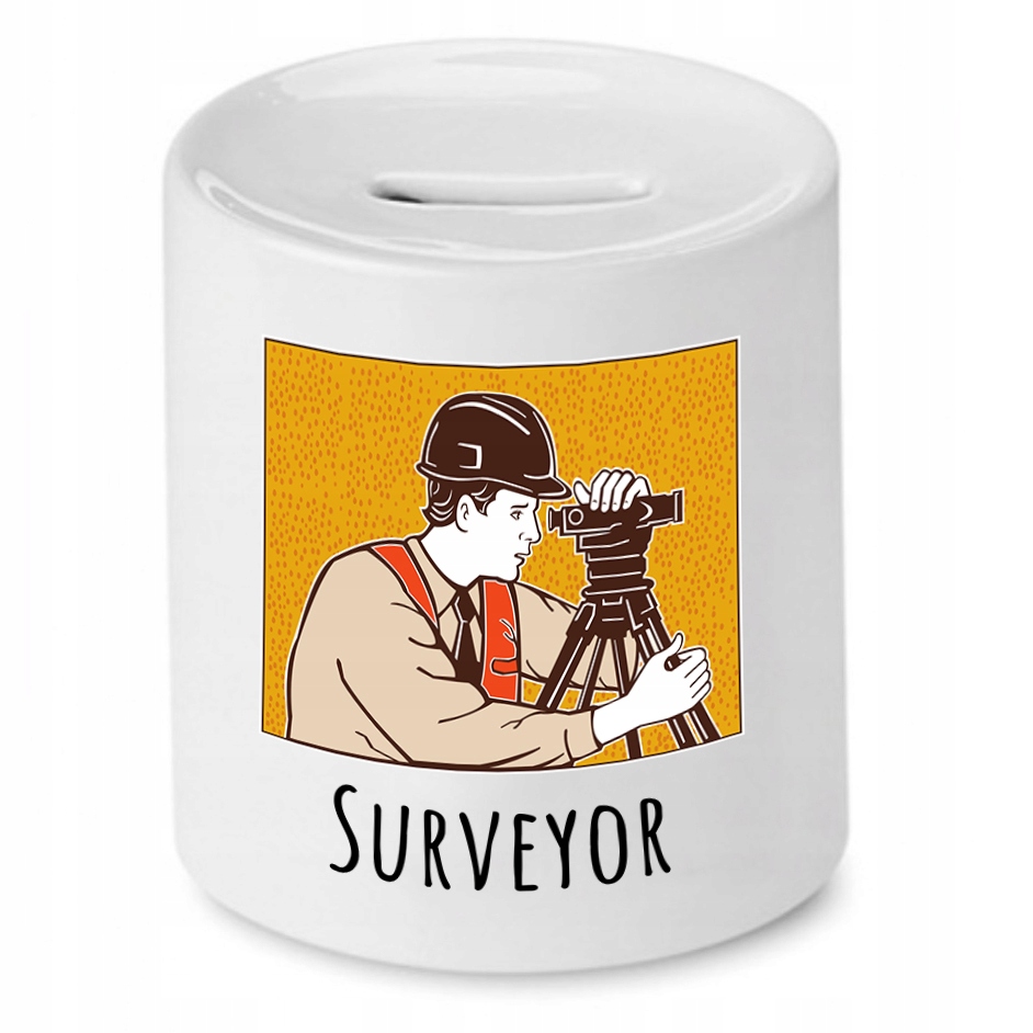 Skarbonka Dla Geodety Surveyor Prezent Z Nadrukiem Ze Zdjęciem