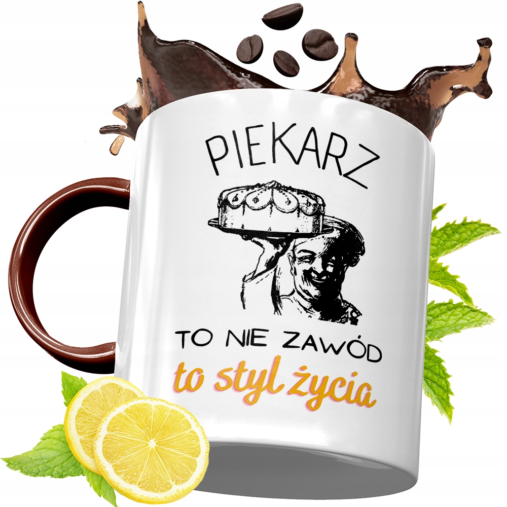 Kubek Bordowy Dla Piekarza Na Urodziny Prezent Z Nadrukiem Ze Zdjęciem