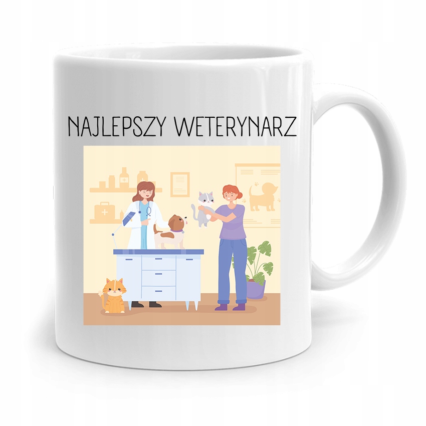 Kubek Dla Weterynarza Najlepszy Weterynarz Prezent Z Nadrukiem Ze Zdjęciem