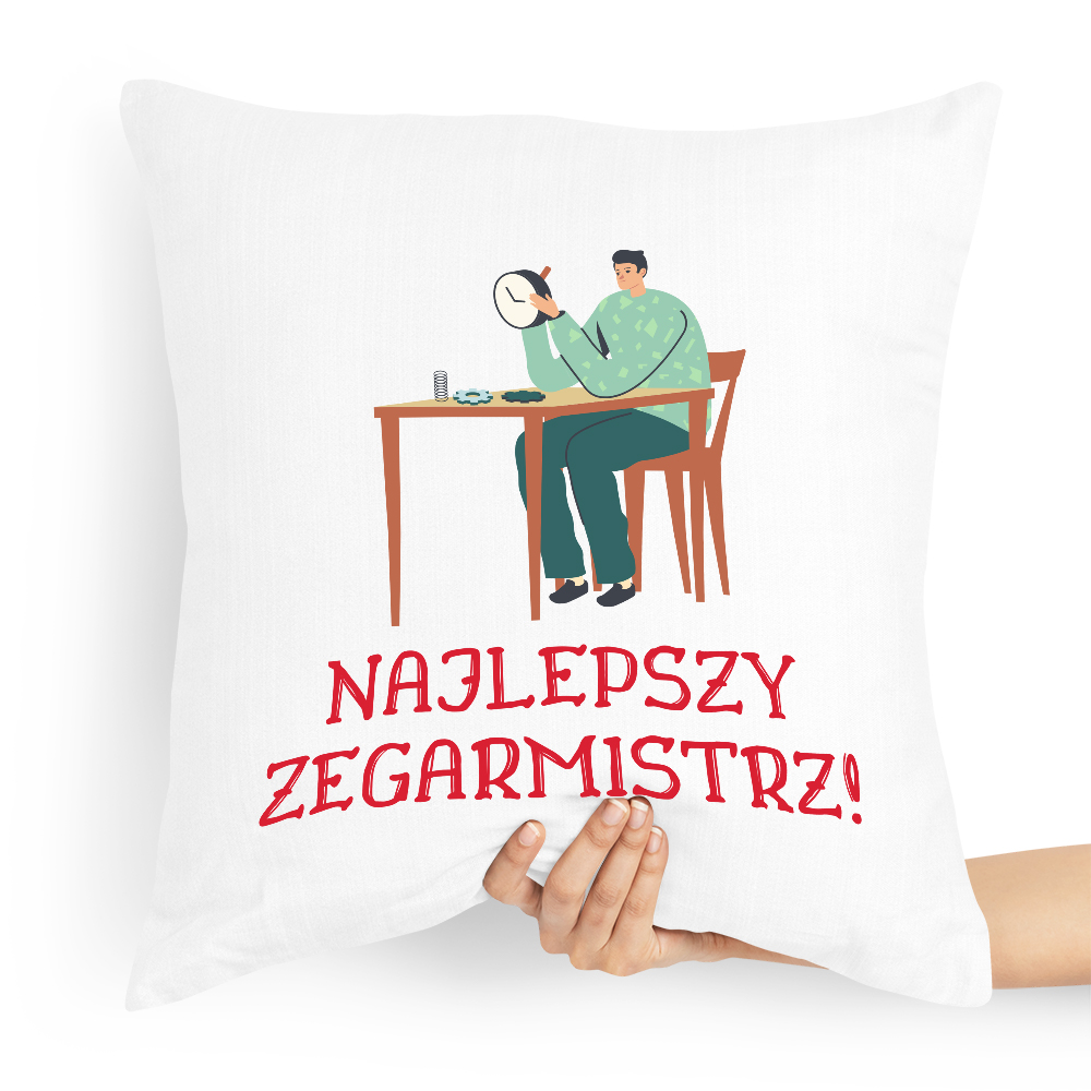Poduszka Dla Zegarmistrza Najlepszy Zegarmistrz Z Nadrukiem Ze Zdjęciem