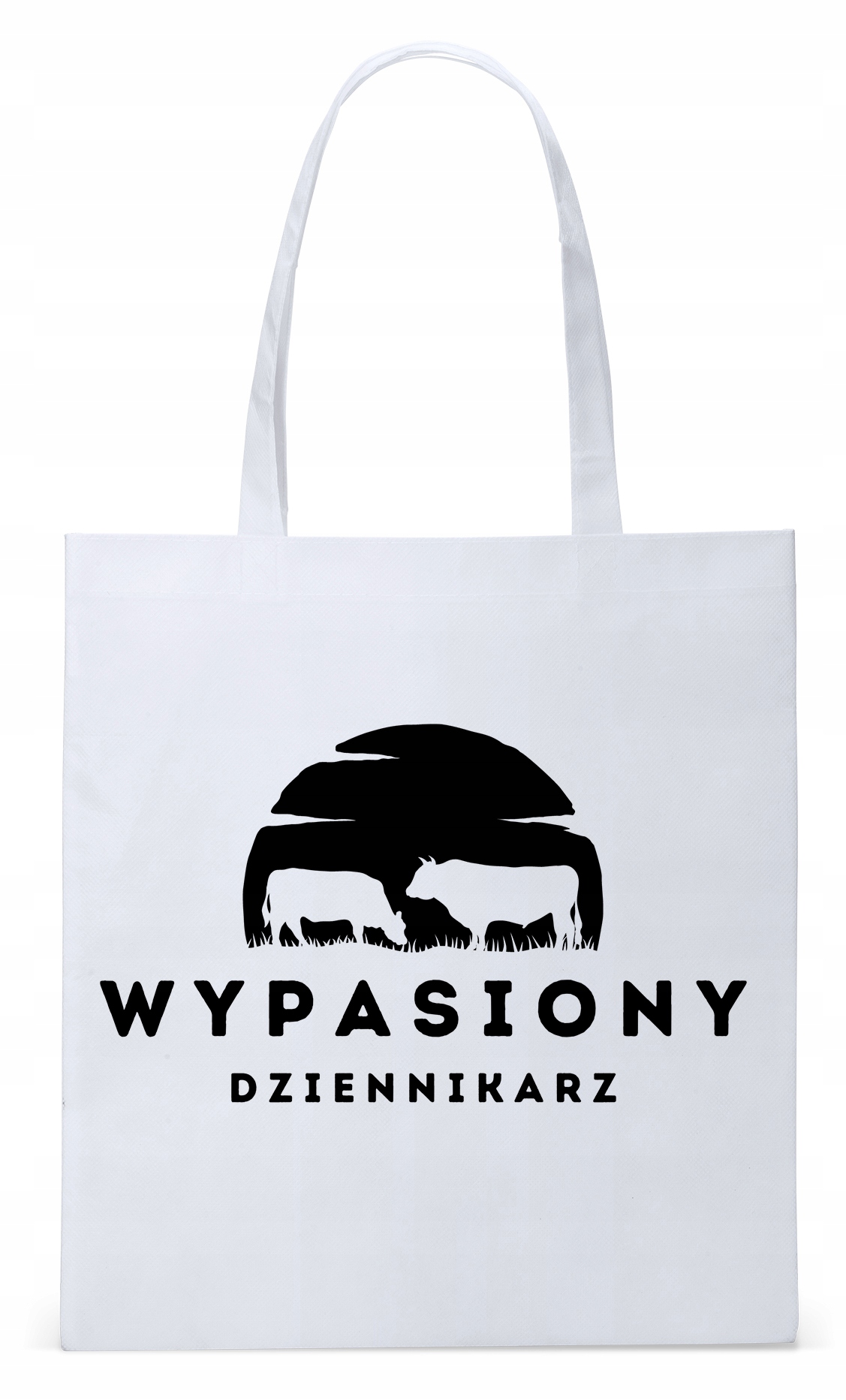 Dla Dziennikarza Prezent Torba Eco Biała Shopper Z Nadrukiem Ze Zdjęciem