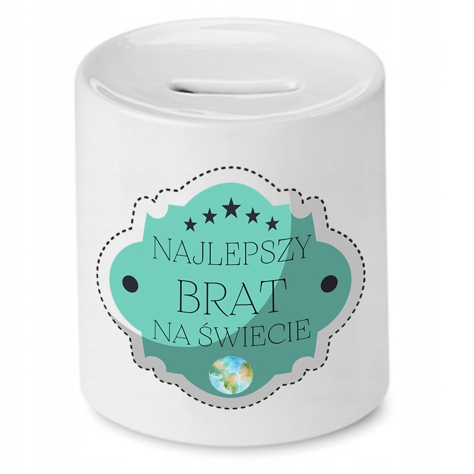 Skarbonka Dla Brata Najlepszy Na Świecie Prezent Z Nadrukiem Ze Zdjęciem