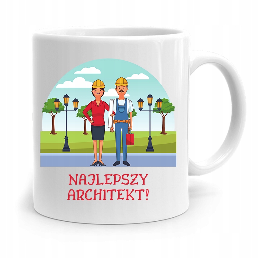 Kubek Architekta Projektanta Najlepszy Architekt! Z Nadrukiem Ze Zdjęciem