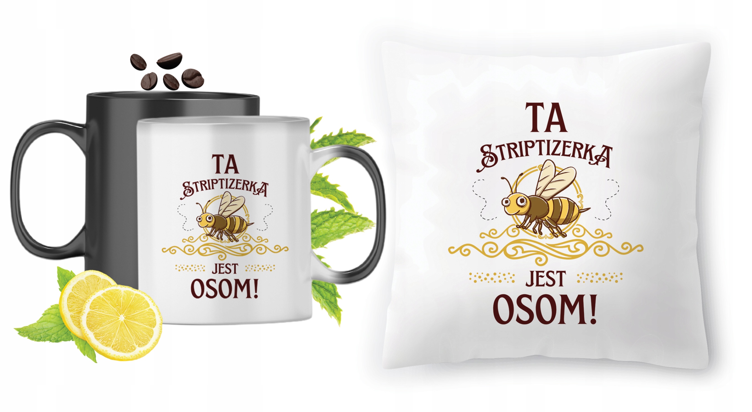 Dla Striptizerki Zestaw Kubek Magiczny + Poduszka Z Nadrukiem Ze Zdjęciem