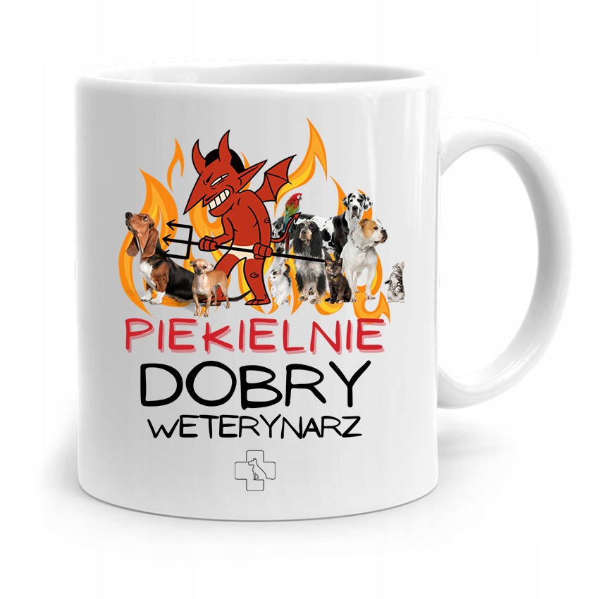 Kubek Dla Weterynarza Piekielnie Dobry Weterynarz Z Nadrukiem Ze Zdjęciem