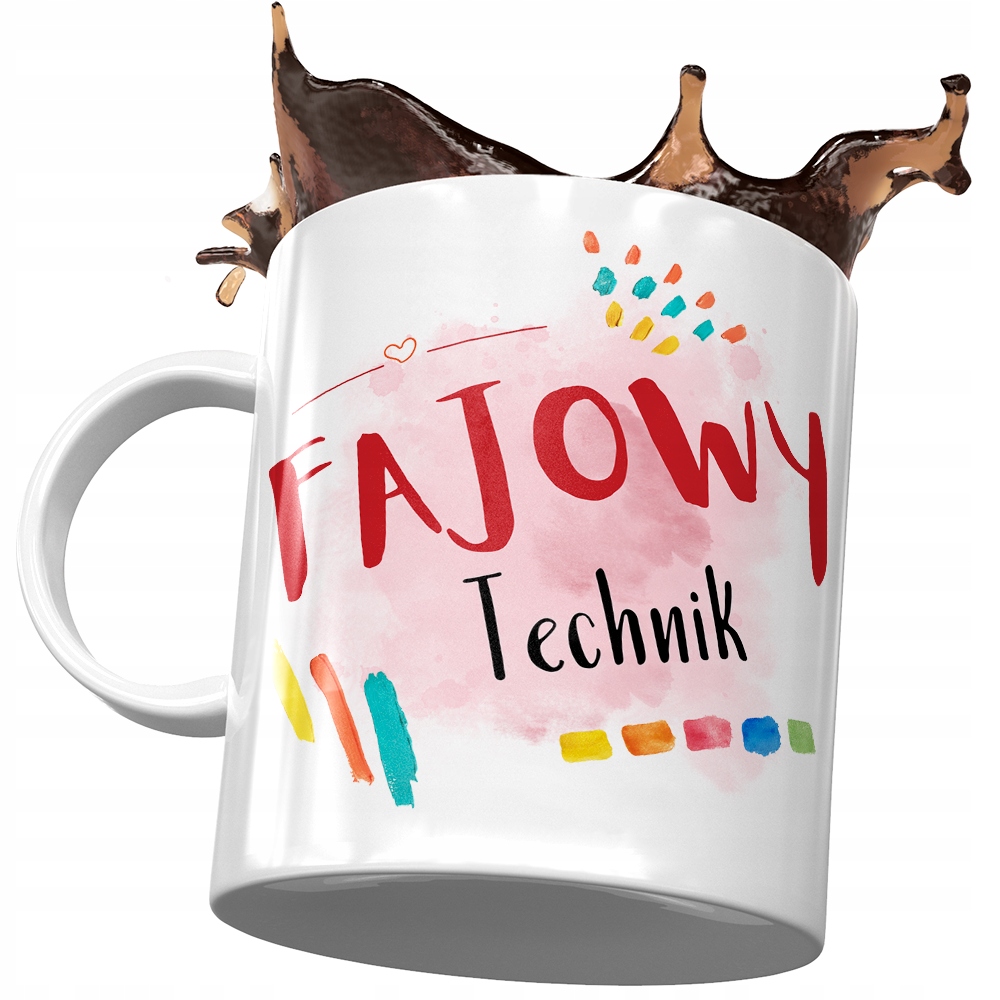 Kubek Dla Technika Fajowy Technik Z Nadrukiem Ze Zdjęciem