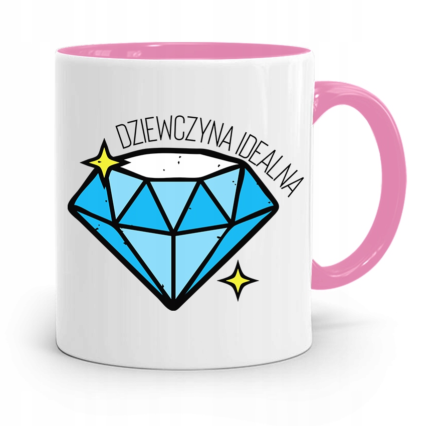 Kubek Różowy Dla Dziewczyny Dziewczyna Idealna Z Nadrukiem Ze Zdjęciem