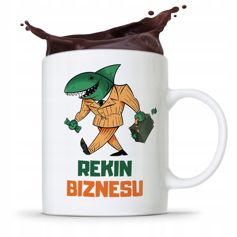 Dla Prezesa Viceprezesa Kubek Rekin Biznesu Z Nadrukiem Ze Zdjęciem