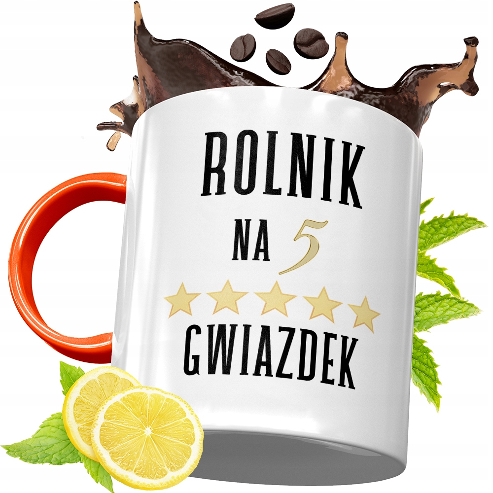 Kubek Pomarańczowy Dla Rolnika Prezent Z Nadrukiem Ze Zdjęciem