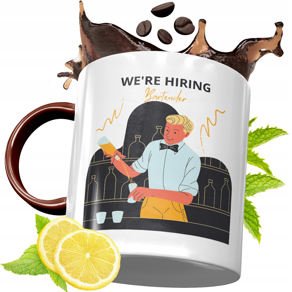 Kubek Bordowy Dla Barmana Na Urodziny Prezent Z Nadrukiem Ze Zdjęciem