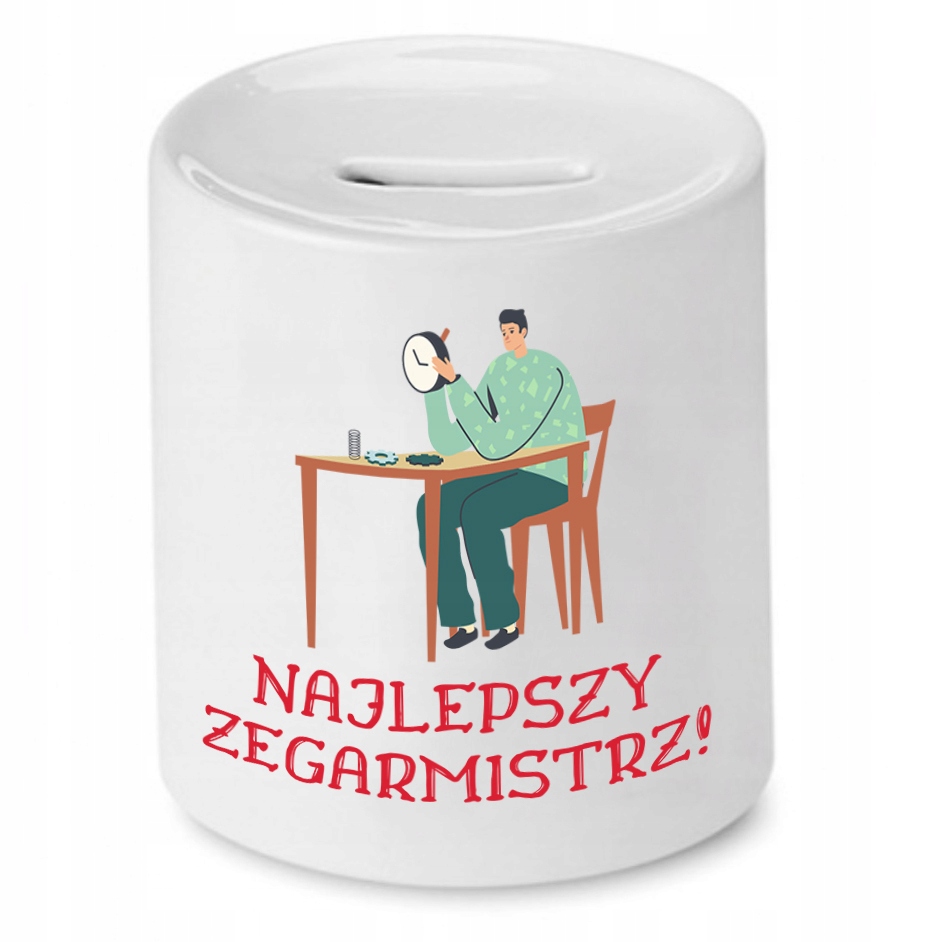 Skarbonka Dla Zegarmistrza Najlepszy Zegarmistrz Z Nadrukiem Ze Zdjęciem