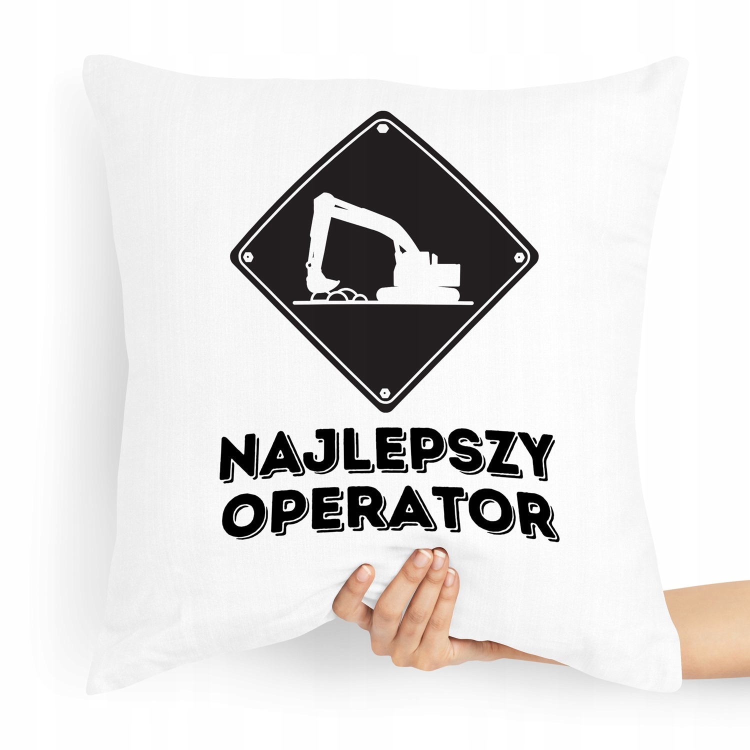 Poduszka Budowlańca Prezent Najlepszy Operator Z Nadrukiem Ze Zdjęciem