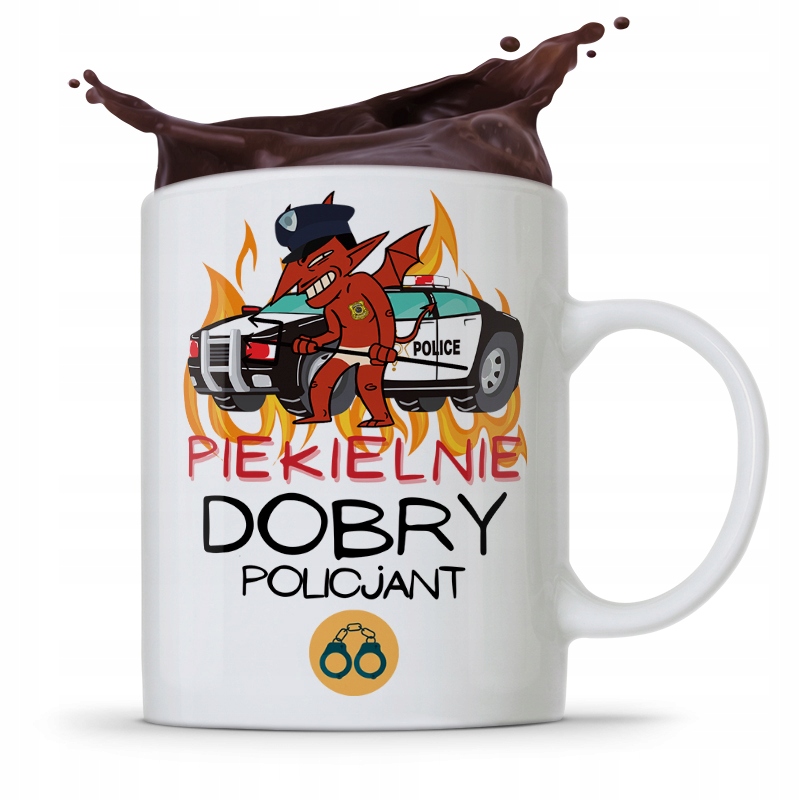 Kubek Prezent Dla Piekielnie Dobrego Policjanta Z Nadrukiem Ze Zdjęciem