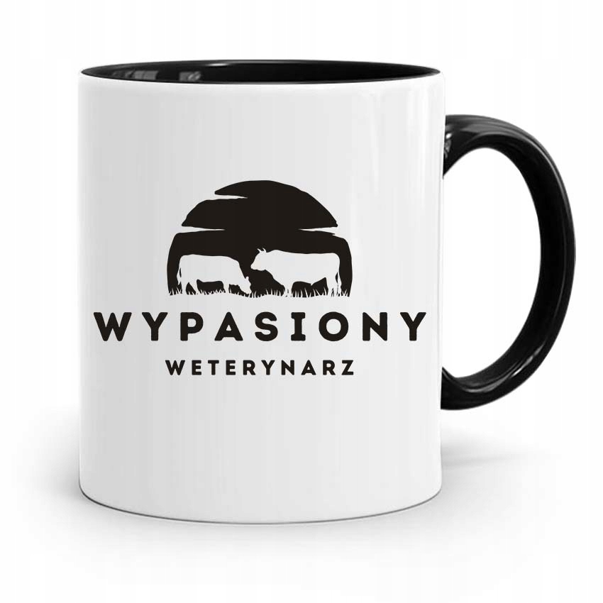 Kubek Czarny Dla Weterynarza Wypasiony Weterynarz Z Nadrukiem Ze Zdjęciem