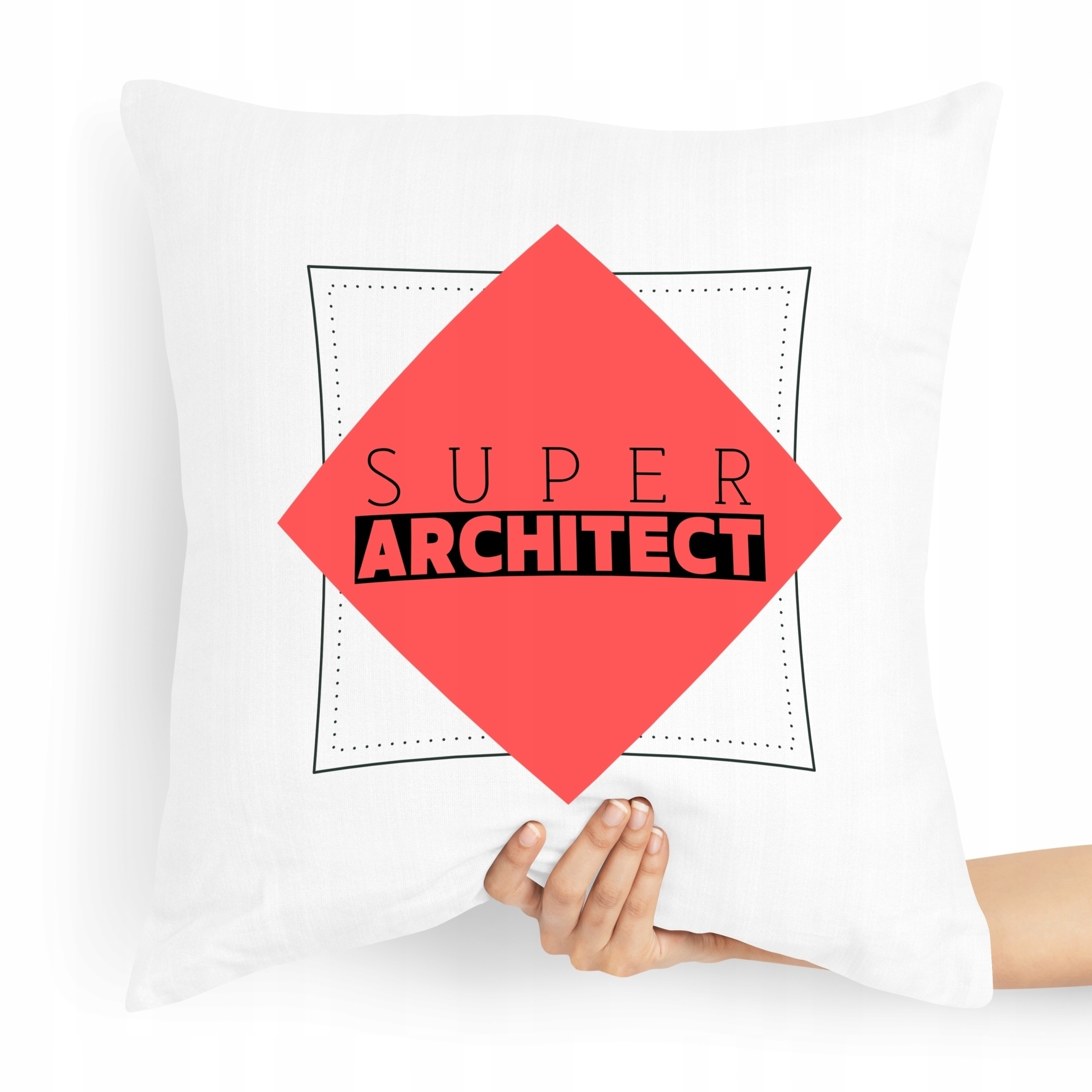 Poduszka Prezent Dla Architekta Super Architekt Z Nadrukiem Ze Zdjęciem