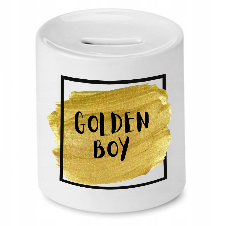Skarbonka Dla Chłopaka Golden Boy Prezent Z Nadrukiem Ze Zdjęciem