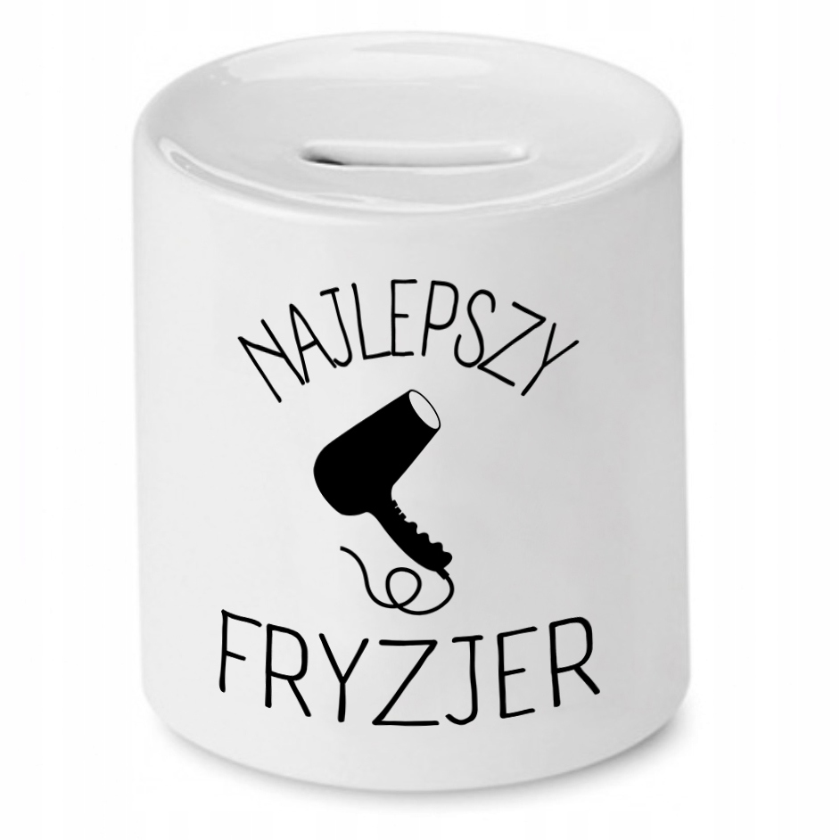 Skarbonka Fryzjera Fryzjerki Najlepszy Fryzjer Z Nadrukiem Ze Zdjęciem