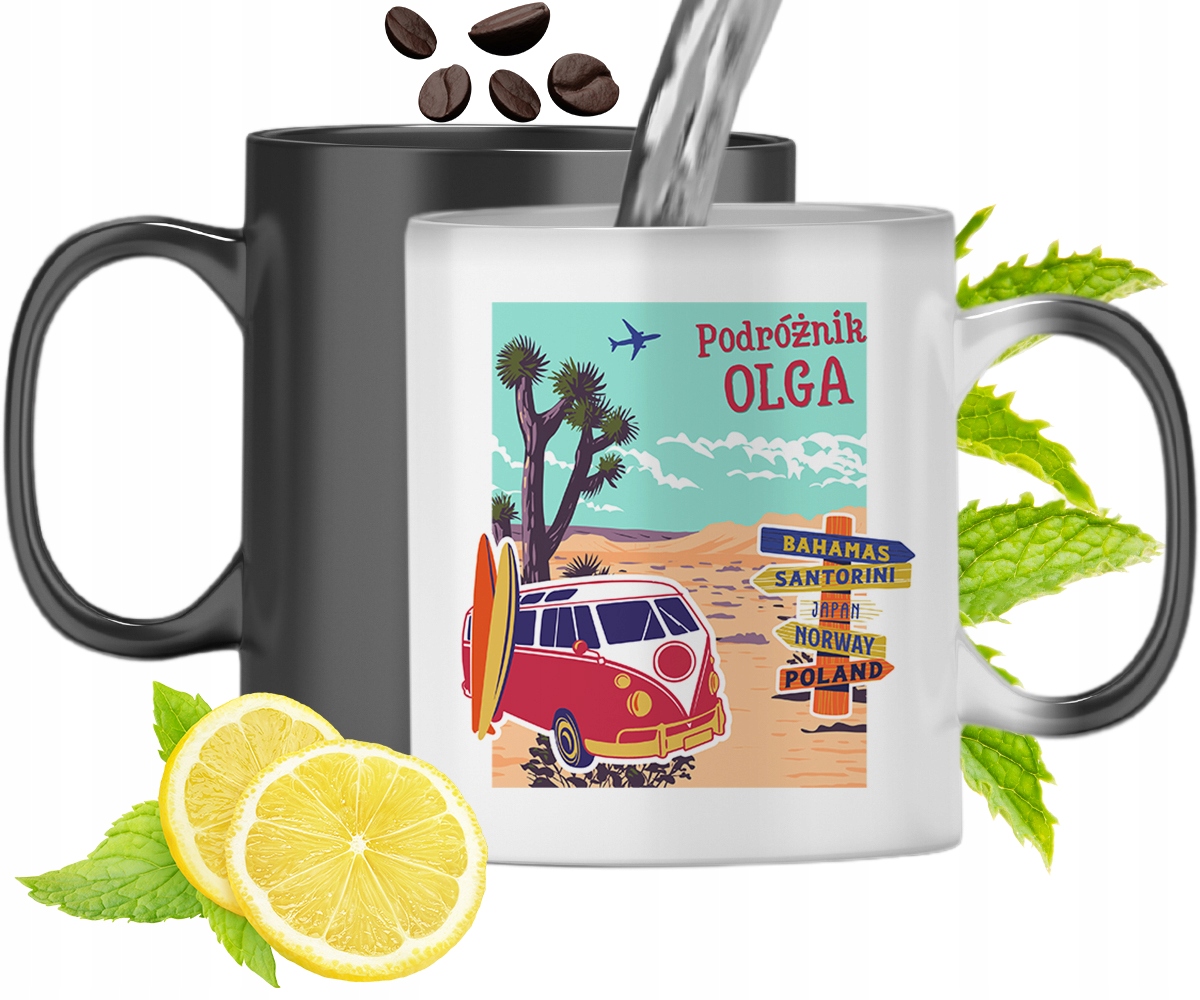 Dla Olgi Kubek Magiczny Córki Dziecka Prezent Z Nadrukiem Ze Zdjęciem