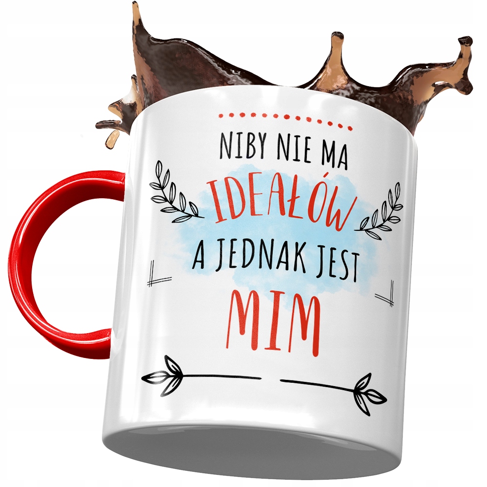 Kubek Czerwony Dla Mima Idealny Mim Prezent Z Nadrukiem Ze Zdjęciem