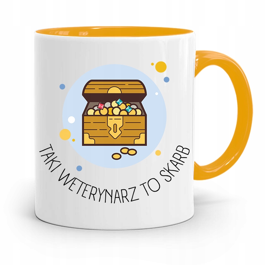 Kubek Żółty Weterynarza Taki Weterynarz To Skarb Z Nadrukiem Ze Zdjęciem