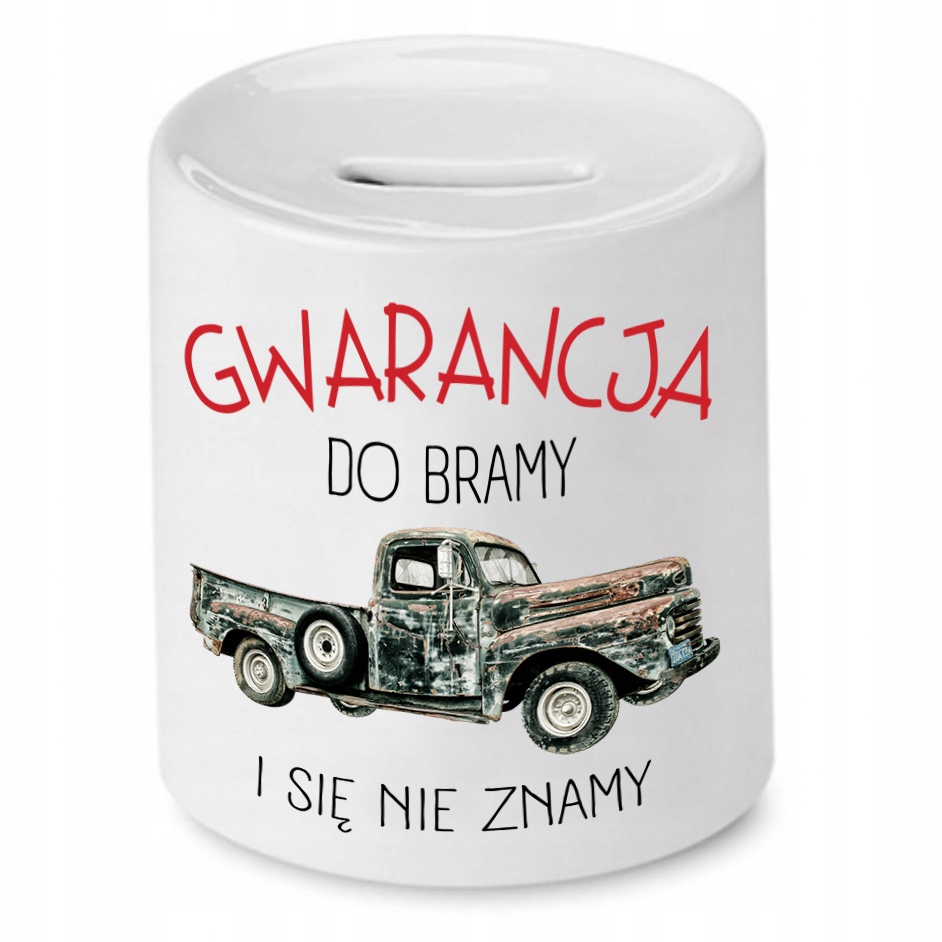 Skarbonka Dla Mechanika Gwarancja Do Bramy Prezent Z Nadrukiem Ze Zdjęciem
