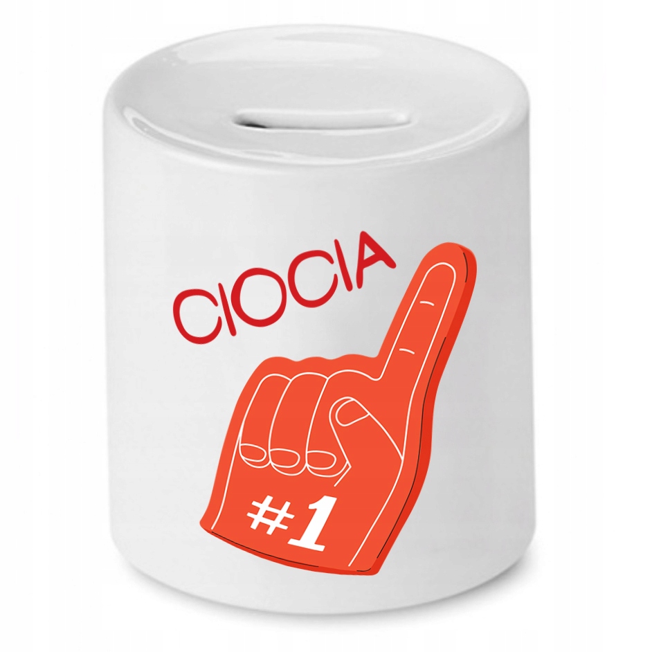 Skarbonka Prezent Dla Cioci Numer Jeden Z Nadrukiem Ze Zdjęciem