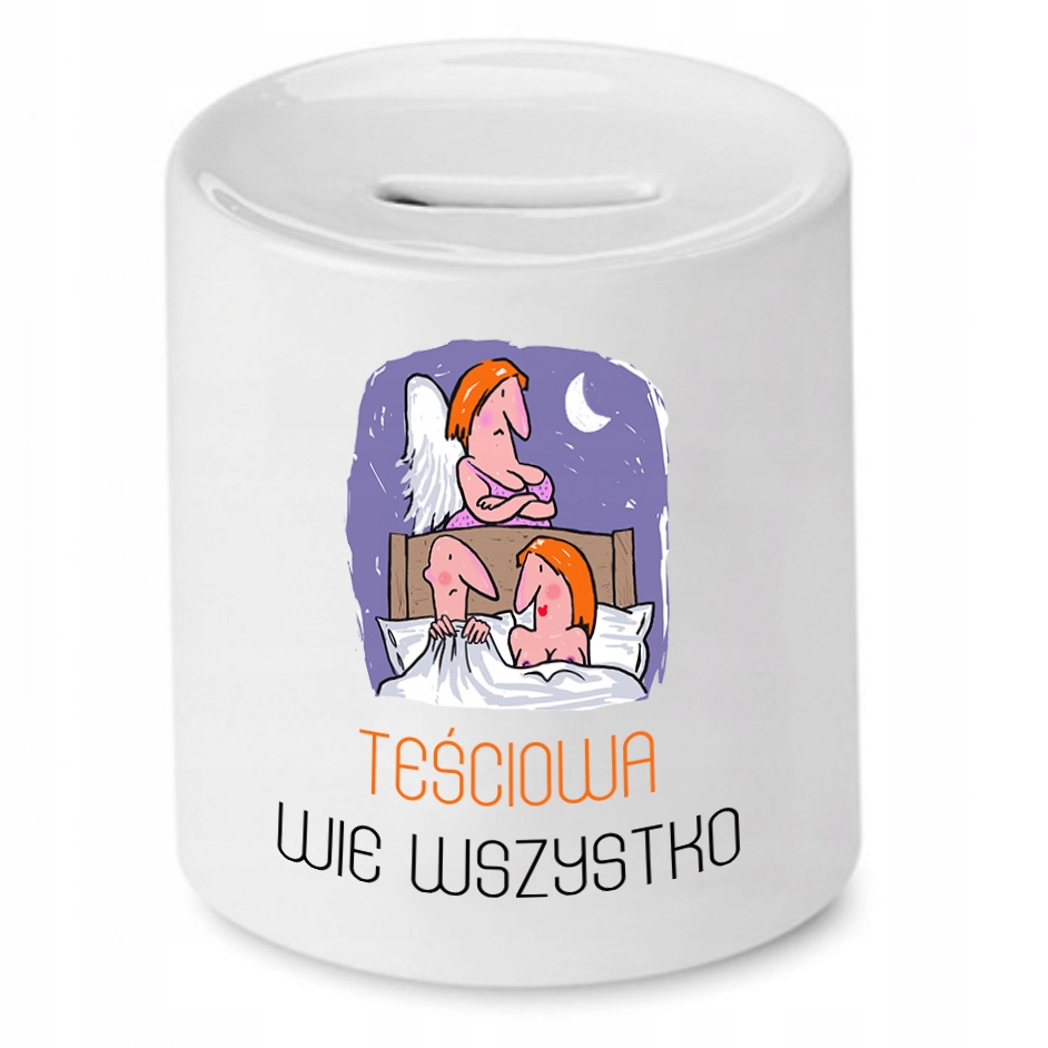 Skarbonka Dla Teściowej Wie Wszystko Prezent Z Nadrukiem Ze Zdjęciem